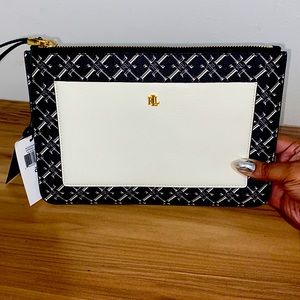 Ralph Lauren Saffiano Leather Large Wristlet